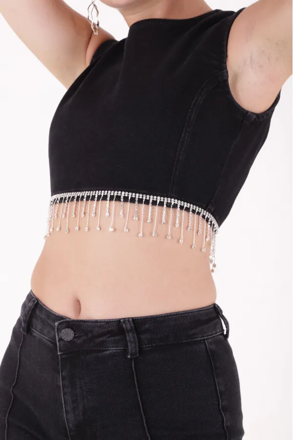 Stone Embellished Bustier 405-23-(SL-6) Stone Embellished Bustier 405-23-(SL-6)