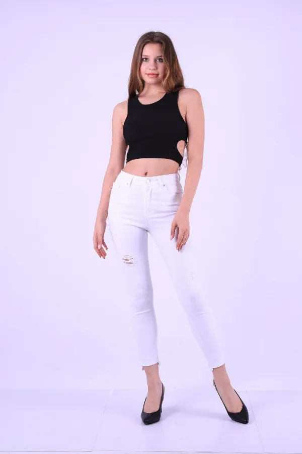 Asimetrik Paça Kot Pantolon 713-50-(28-33) Asimetrik Paça Kot Pantolon 713-50-(28-33)