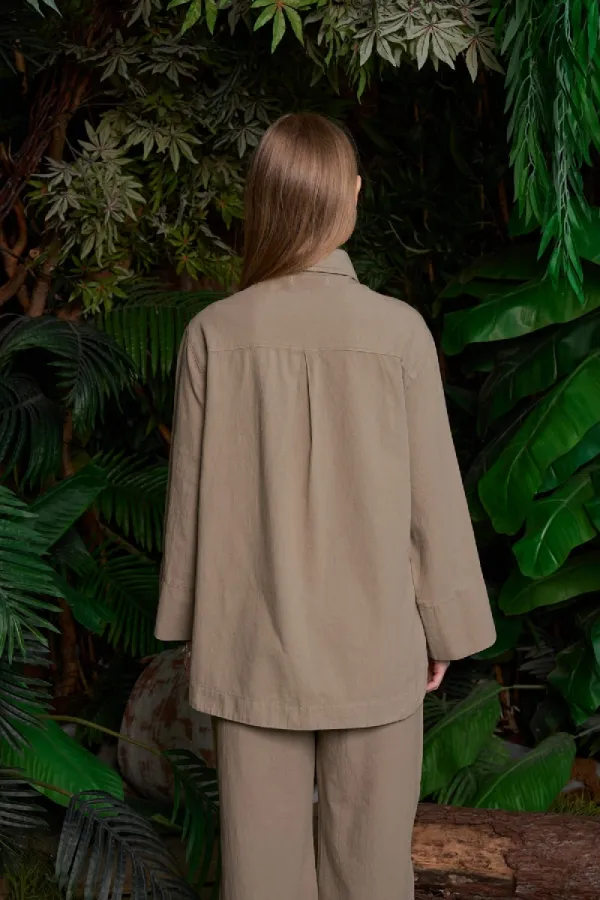 Oversize Keten Gömlek HS601-74-(S-XL) Oversize Keten Gömlek HS601-74-(S-XL)