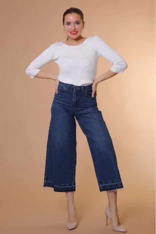 Sökük Paçalı Relax Kot Pantolon  787-01-(S-XL-6)