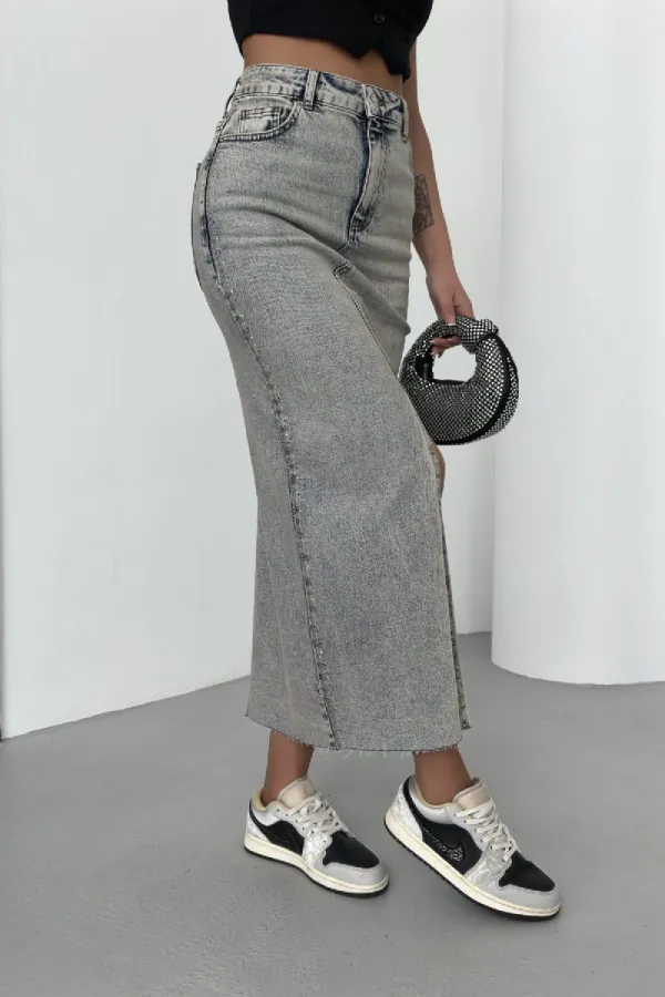 Taşlı Kot Etek  1072-18-(XS-XL-5)