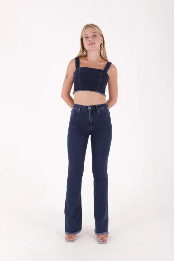 Püsküllü Kot Büstiyer 403-26-(S-L-6) Püsküllü Kot Büstiyer 403-26-(S-L-6)