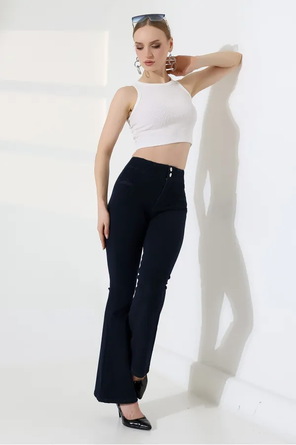 Pensli İspanyol Kot Pantolon  7021-13-(27-32)