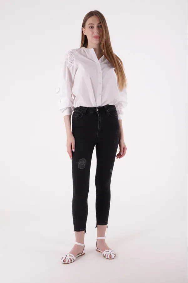 Asimetrik Paça Kot Pantolon 713-23-(26-31) Asimetrik Paça Kot Pantolon 713-23-(26-31)
