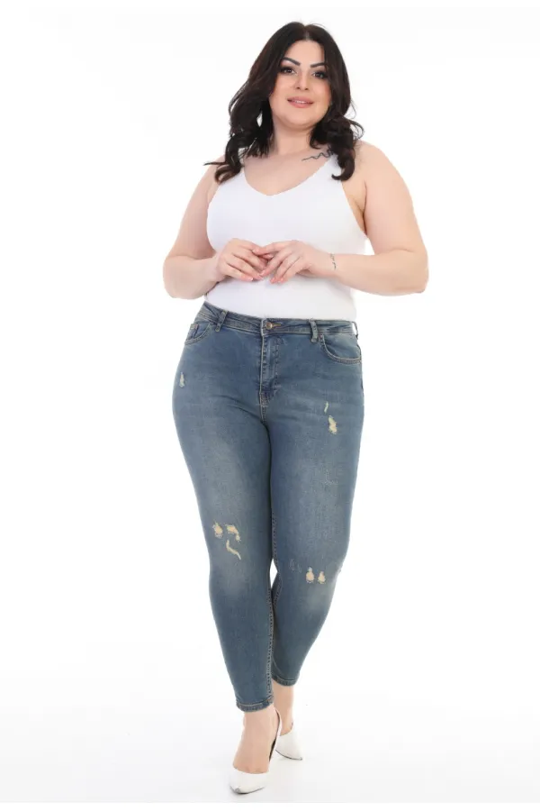 Az Yırtıklı Skinny Kot Pantolon 826-02-(30-36) Az Yırtıklı Skinny Kot Pantolon 826-02-(30-36)