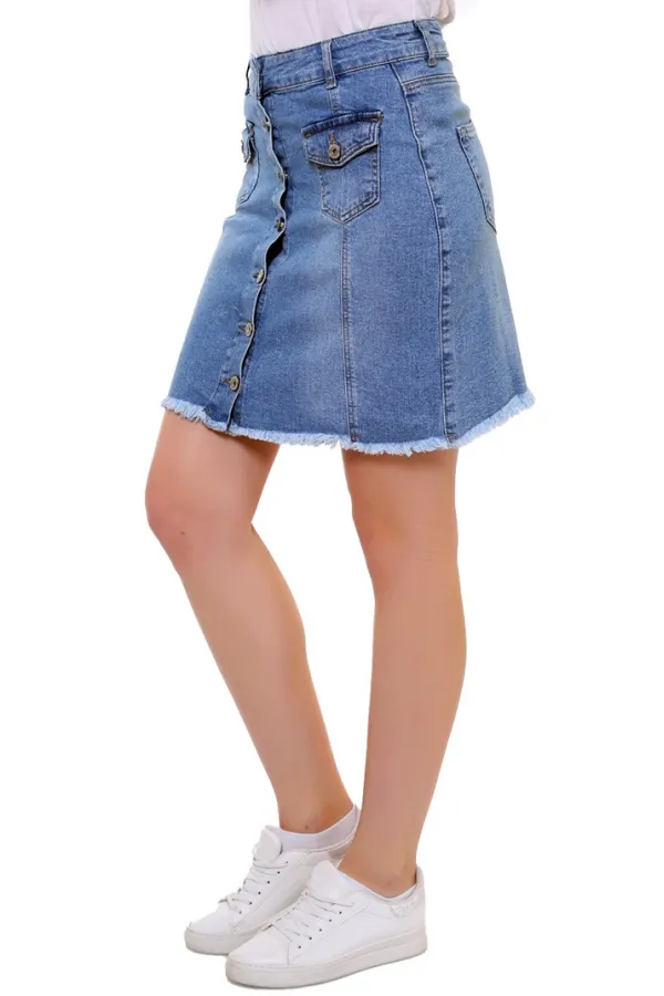 Kısa Kot Etek 105-06-(S-XL-6) Kısa Kot Etek 105-06-(S-XL-6)
