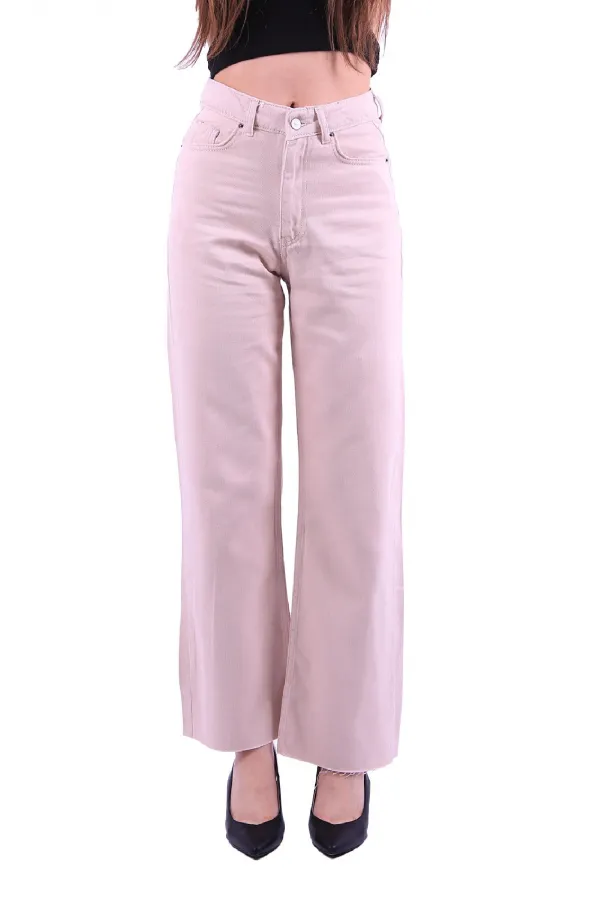 Dikişsiz Paça Bol Paça Relax Kot Pantolonlar  1740-66-(26-31)