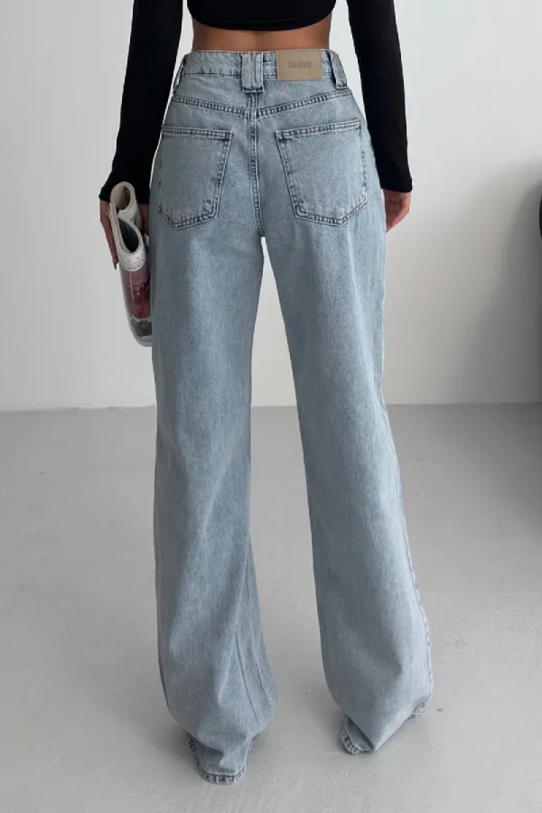 Bol Paça Baggy Relax Kot Pantolon 7031-14-(26-31)