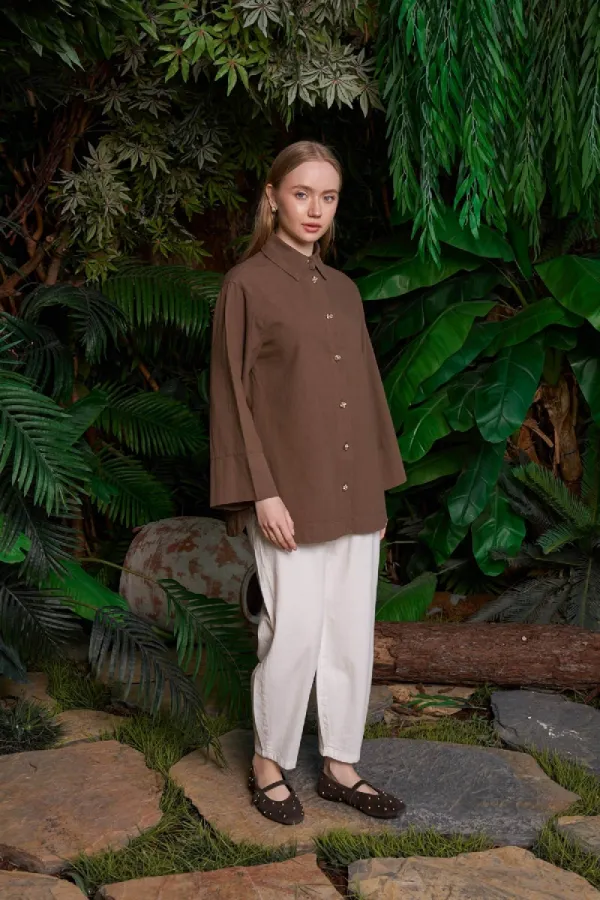 Oversize Keten Gömlek  HS601-78-(S-XL)