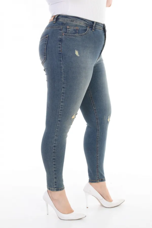 Az Yırtıklı Skinny Kot Pantolon 826-02-(30-36) Az Yırtıklı Skinny Kot Pantolon 826-02-(30-36)
