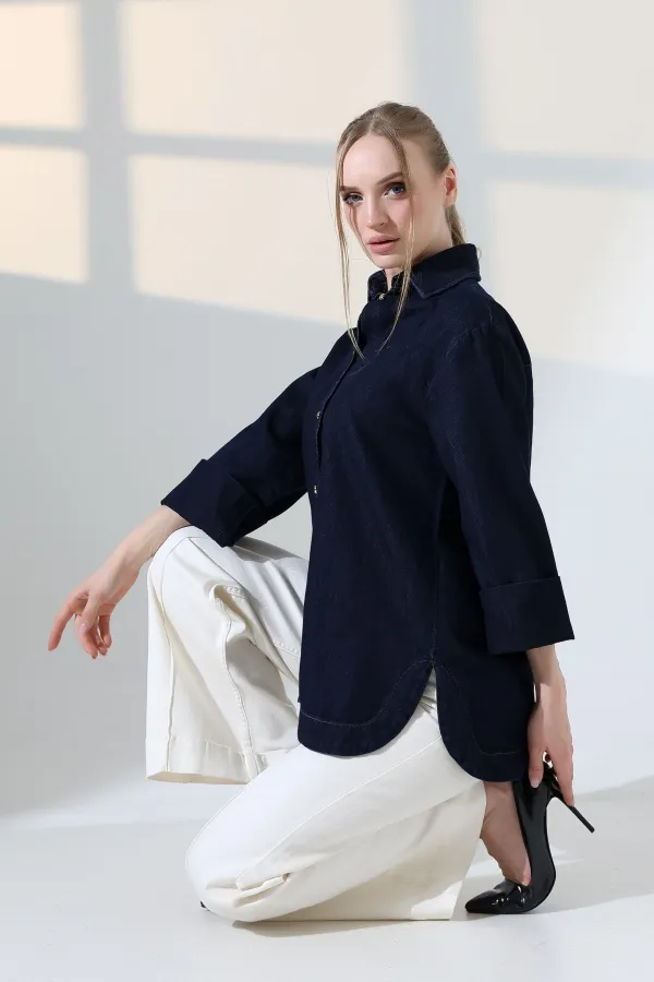  6262-17-(S-XL) Slubbed Navy Blue