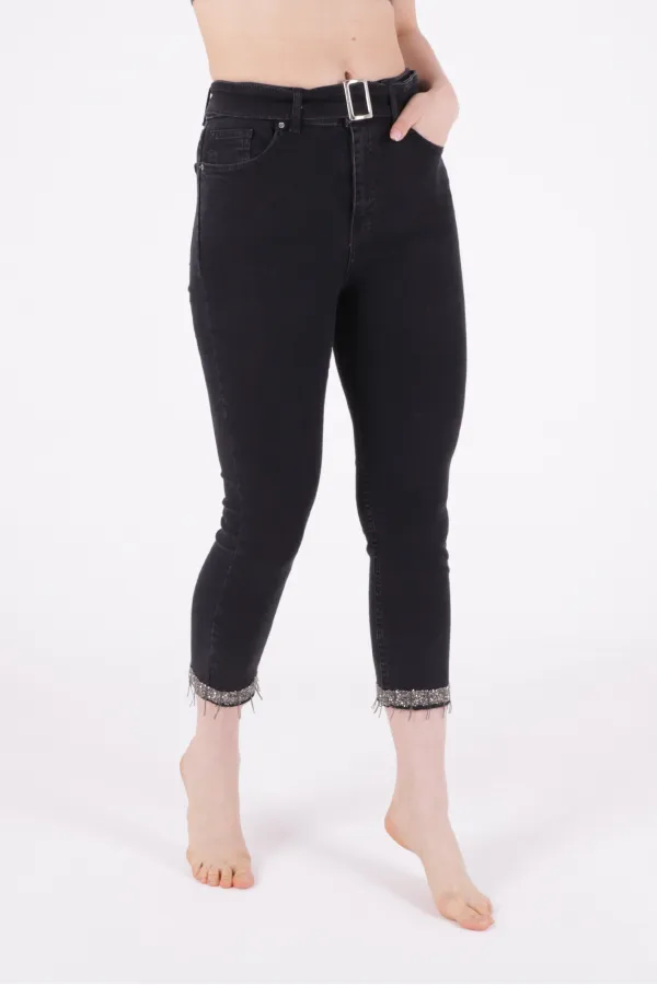 Paçaları Kemerli Pantolon 746-23-(27-32) Paçaları Kemerli Pantolon 746-23-(27-32)