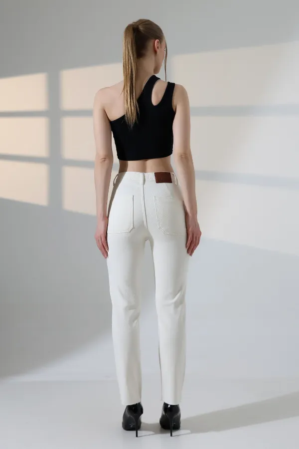 Serpme Taşlı  Relax Kot Pantolon  7193-80-(26-31)