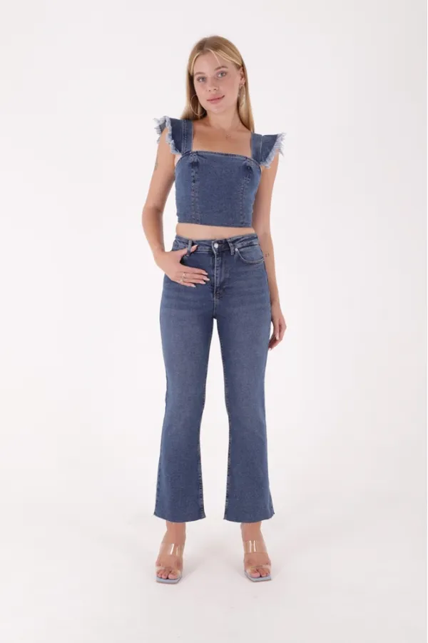 İspanyol Mom Fit Kot Pantolon  1706-01-(26-30)