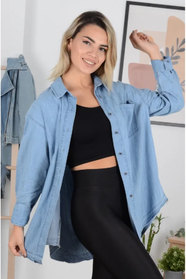 Oversize Kot Gömlek 669-42-(S-L-5) Oversize Kot Gömlek 669-42-(S-L-5)