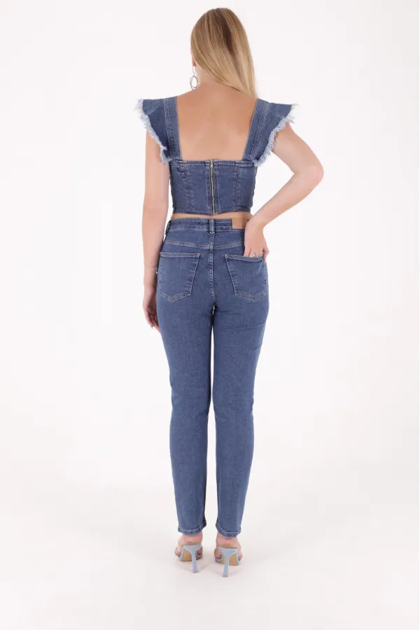 Boru Paça Klasik Kot Pantolon 855-27-(28-33) Boru Paça Klasik Kot Pantolon 855-27-(28-33)
