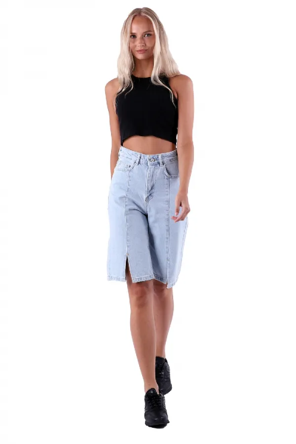 Önü Yırtmaçlı Bermuda Şort  201-42-(S-XL-6-2)