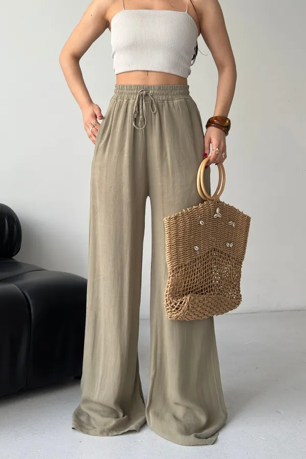 Lastikli Palazzo Pantolon  HS740-74-(S-XL)