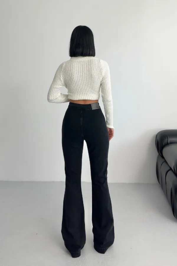 Çok Düğmeli İspanyol Kot Pantolon 7094-23-(27-32)