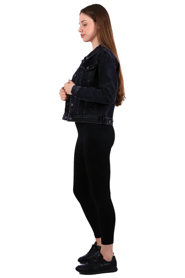 Klasik Kısa Kot Ceket 640-0333-(S-XL) Klasik Kısa Kot Ceket 640-0333-(S-XL)