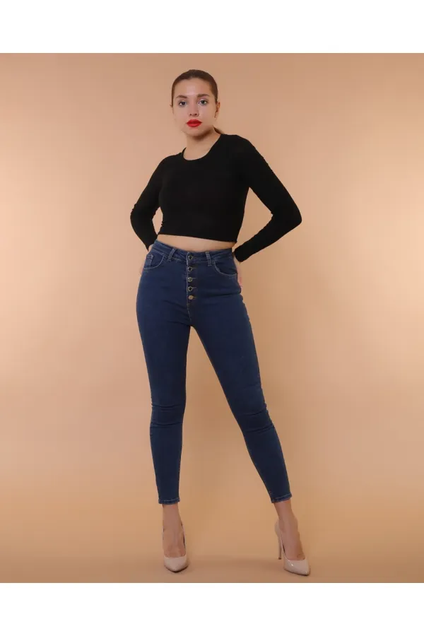 Önü 5 Düğmeli Skinny Kot Pantolon  755-26-(26-31)