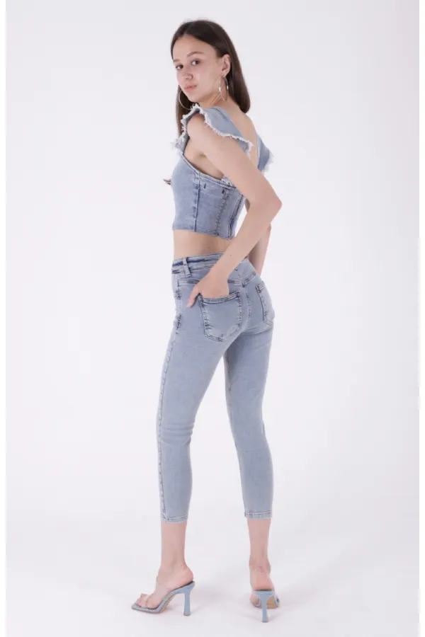 Kısa Boy Skinny Kot Pantolon  810-08-(30-36)