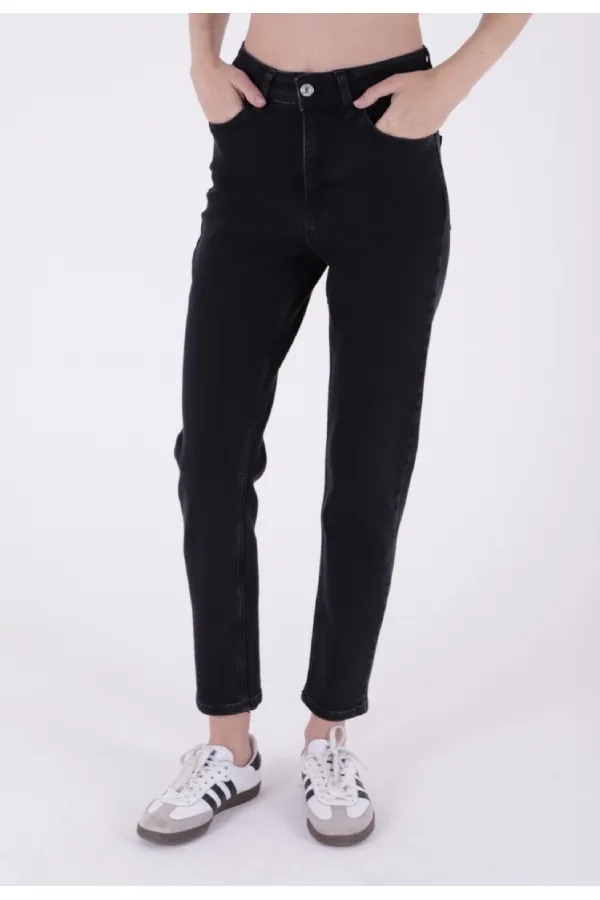 High Waisted Comfort Slim Ankle Length Jean  896-23-(32-36) Regular Anthracite