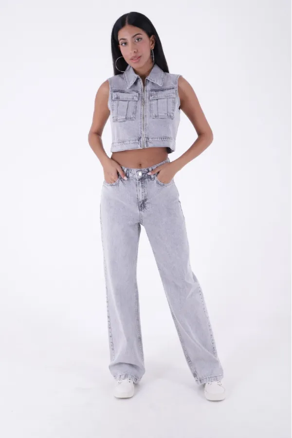 Bol Paça Relax Kot Pantolon  718-32-(28-33)