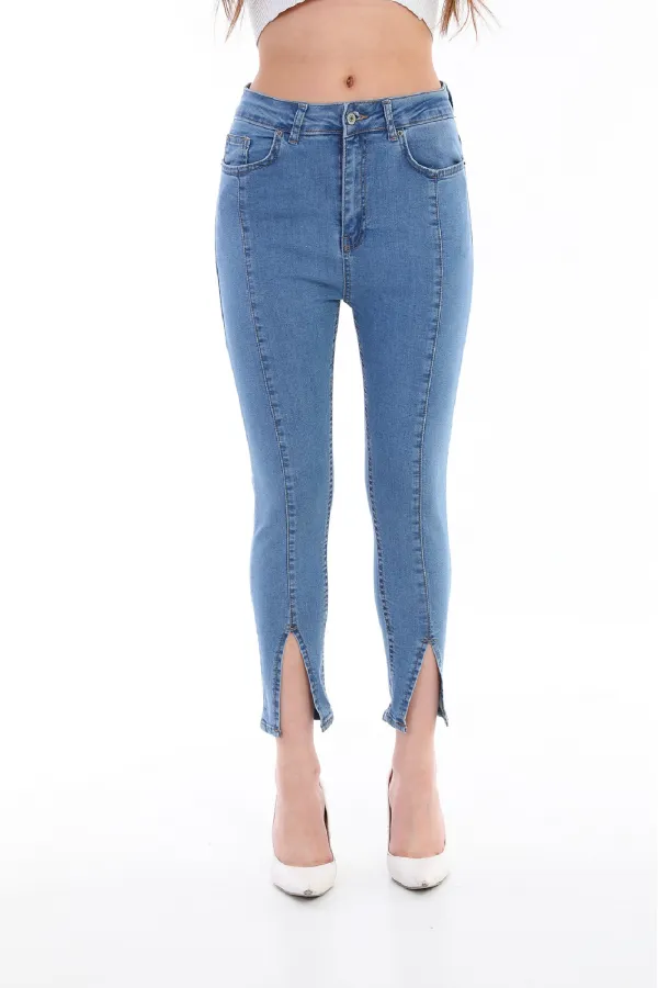 Önü Yırtmaçlı Skinny Kot Pantolon 1739-27-(26-31) Önü Yırtmaçlı Skinny Kot Pantolon 1739-27-(26-31)