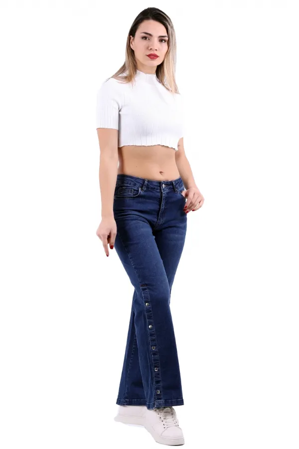 Yanı Çıtçıt Detaylı Pantolon  992-01-(27-32)