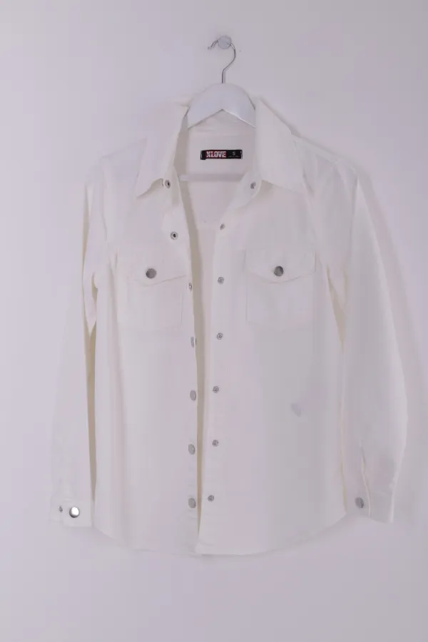 Chemise en jean à boutons-pression 6013-50-(S-XL-6) Chemise en jean à boutons-pression 6013-50-(S-XL-6)