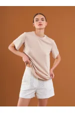 T-shirt oversize à col rond 050733