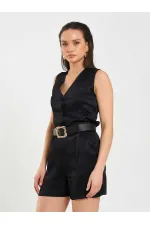 010874 Mini-shorts plissés