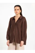 Chemise oversize à col ouvert 080811