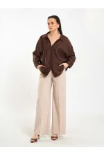 Chemise oversize à col ouvert 080811