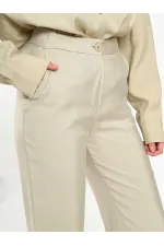 Pantalon à ceinture droite 031651