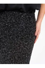 041185 Sequined Midi Skirt