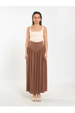 Jupe longue boutonnée sur le devant, style corset, référence 041171