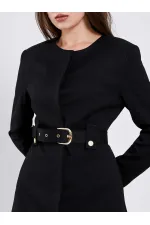 111640 Kendinden Kemerli Mini Elbise