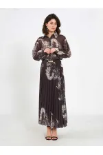 041189 Suluboya Efektli Piliseli Etek