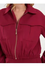 160896 Veste bomber à fermeture éclair frontale