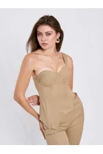 071781 Tek Omzu Askılı Asimetrik Bluz