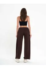031595 Wide Leg Trousers with Side Pleats