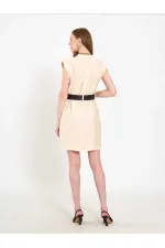 111720 Ayos Linen Mini Dress with Pocket Detail