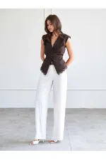 031661 Straight Cut Belted Trousers
