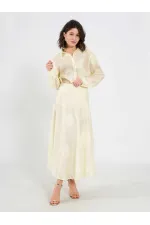 Jupe midi à volants 041192