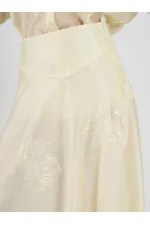 Jupe midi à volants 041192