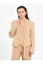 131049 Veste châle à col en V