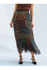 Jupe plissée 041110 avec ceinture à chaîne