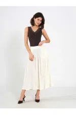 Jupe midi évasée 041188 avec dos élastiqué